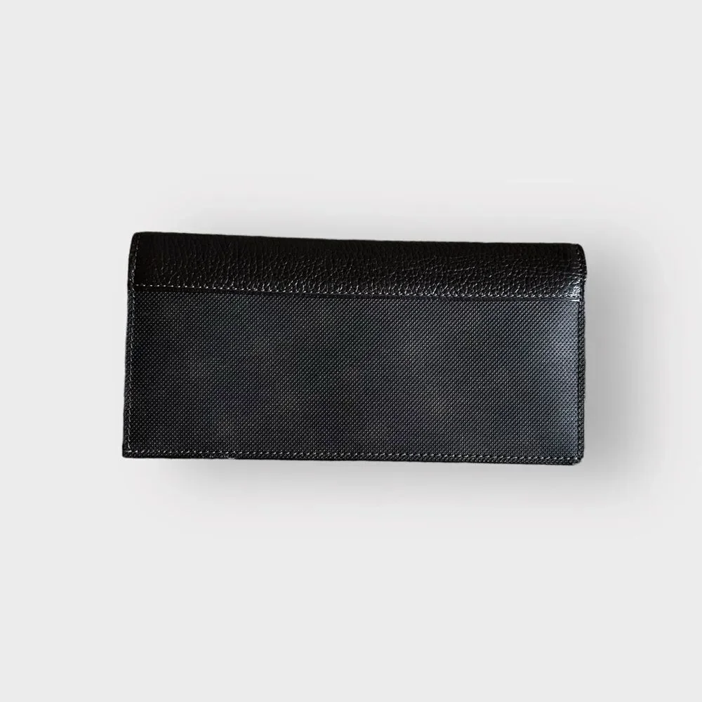 Dunhill Leather Long Wallet Continental Bifold Dark Brown
